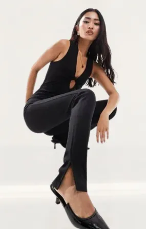 4th & Reckless Rocha Knitted Jumpsuit In Black