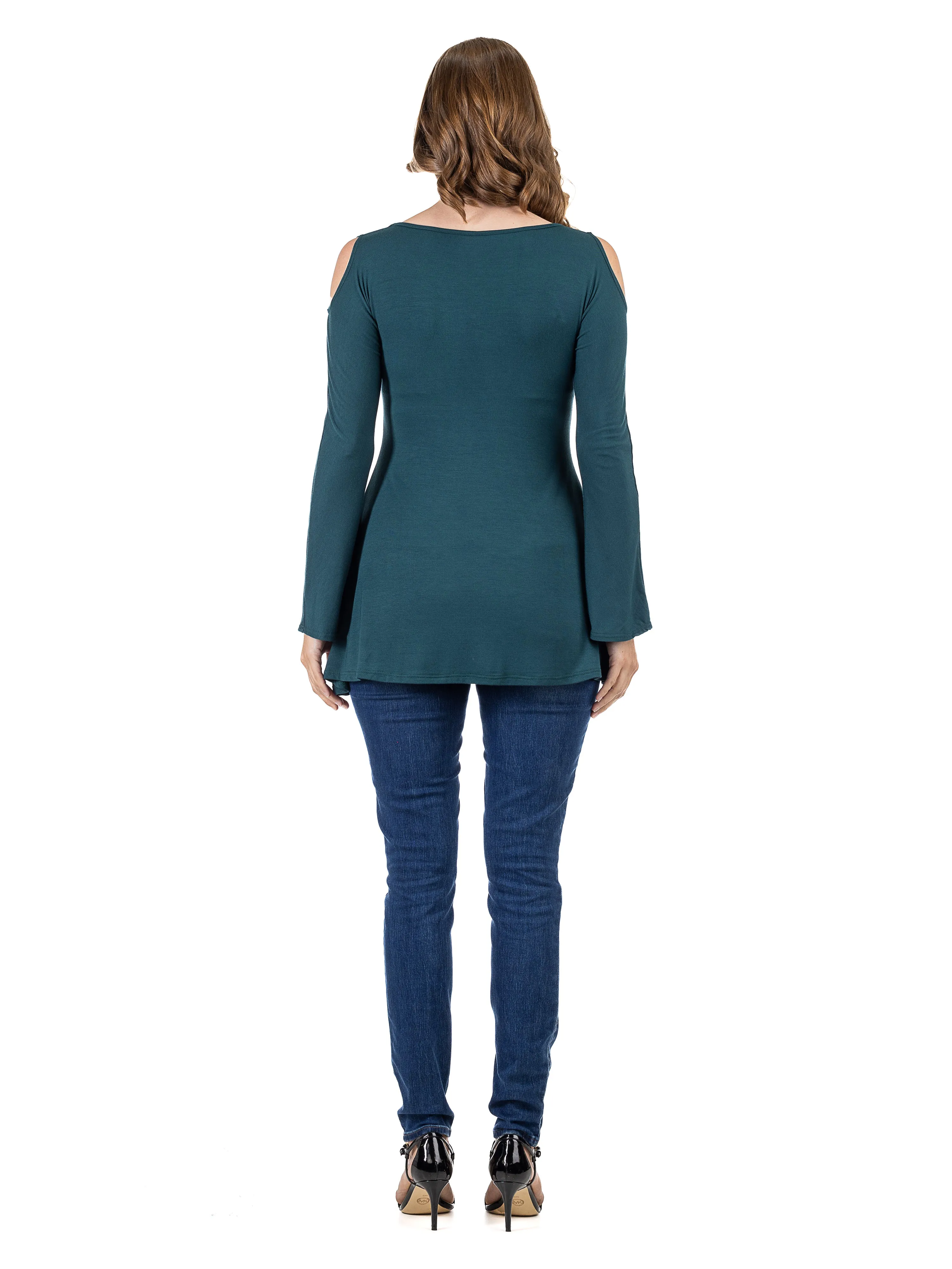 Criss Cross Cold Shoulder Long Sleeve Top