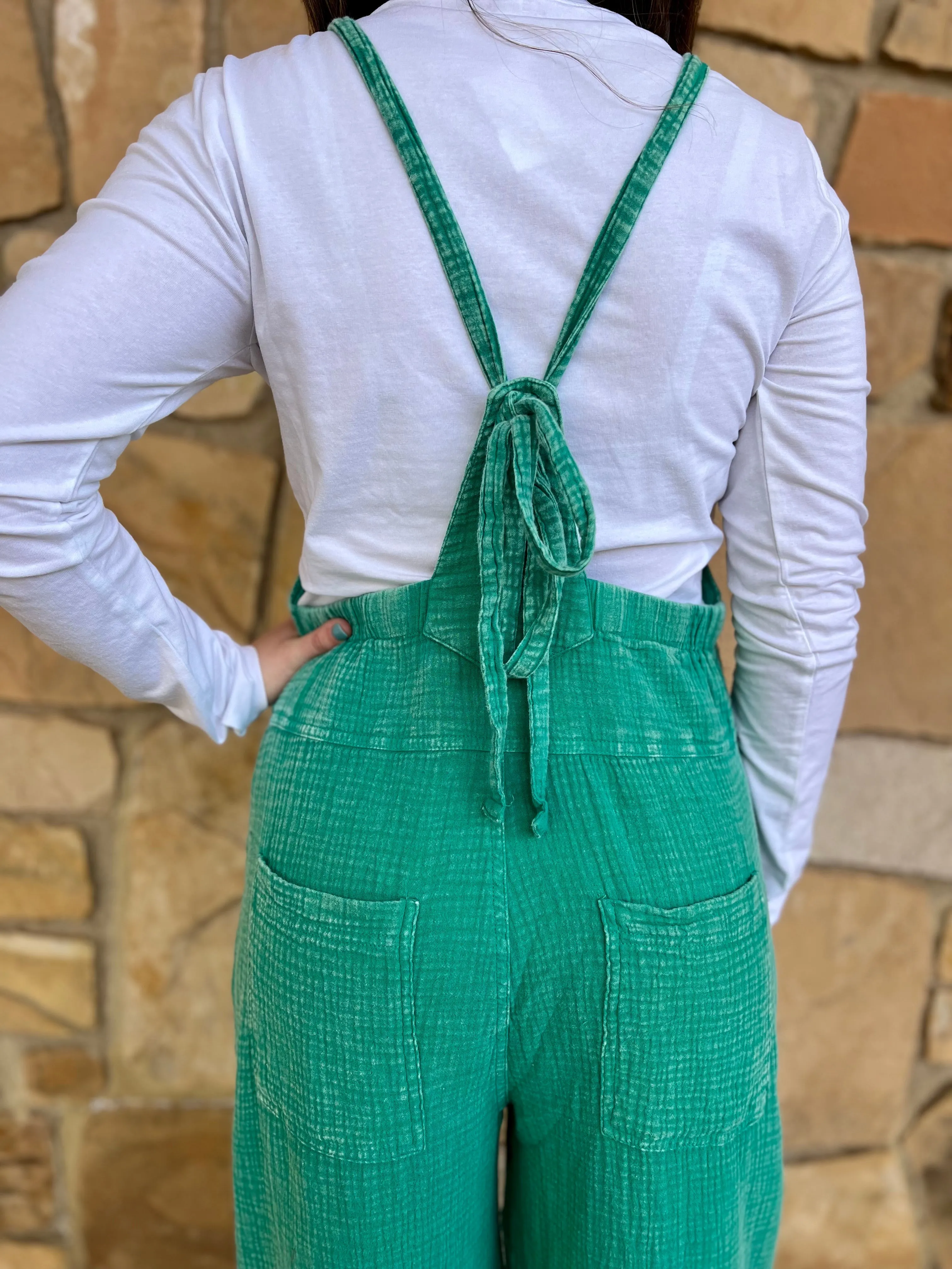 Teal My Lungs Give Out Overalls*